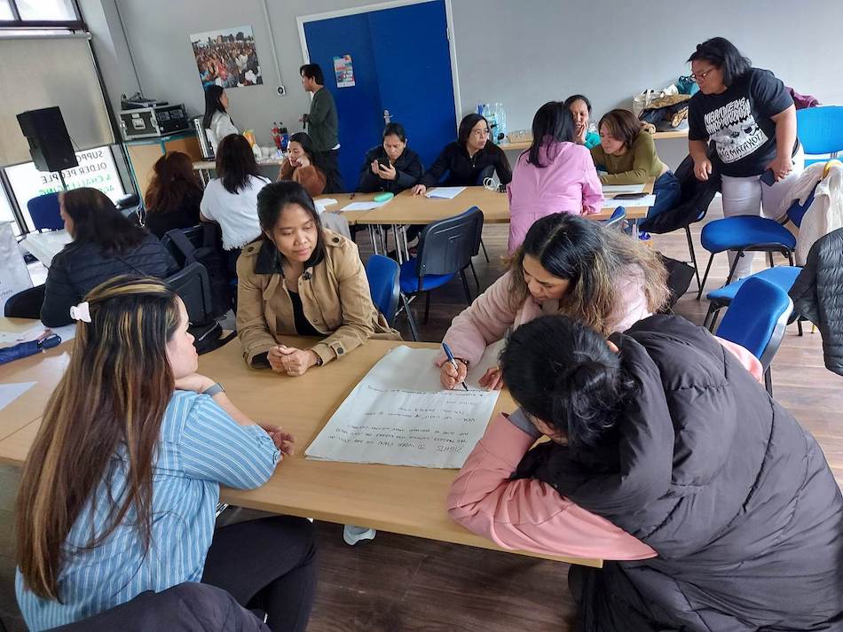 Filipino domestic workers trained on advocacy Tinig UK Liezel Longboan
